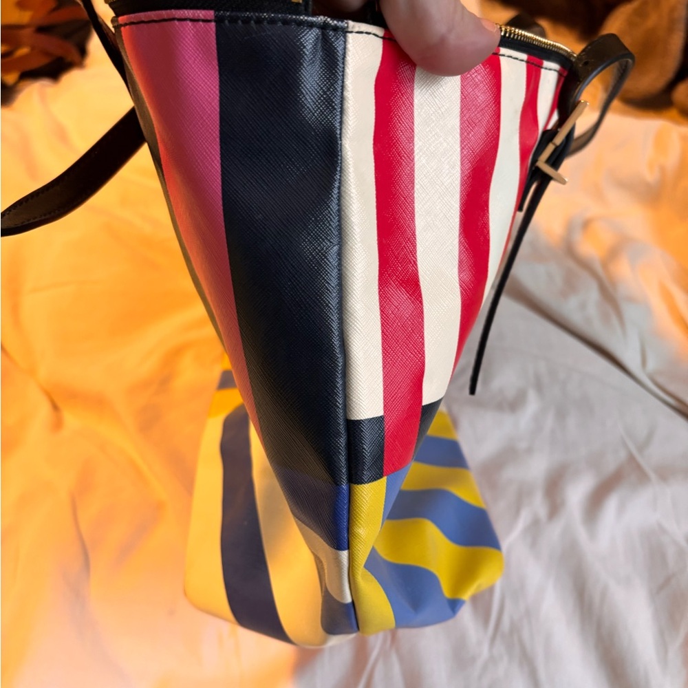 🌈 Kate Spade Grant Street Jules Multi-Stripe Tote - Picture 8 of 10